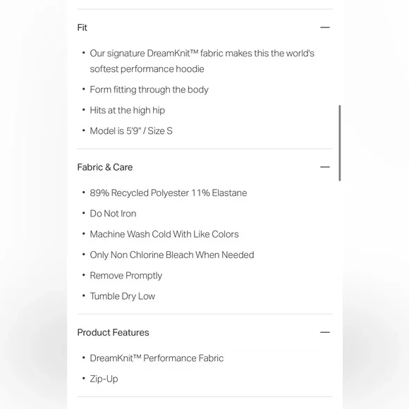 Vuori Halo Mini Full Zip Hoodie - Picture 7 of 7
